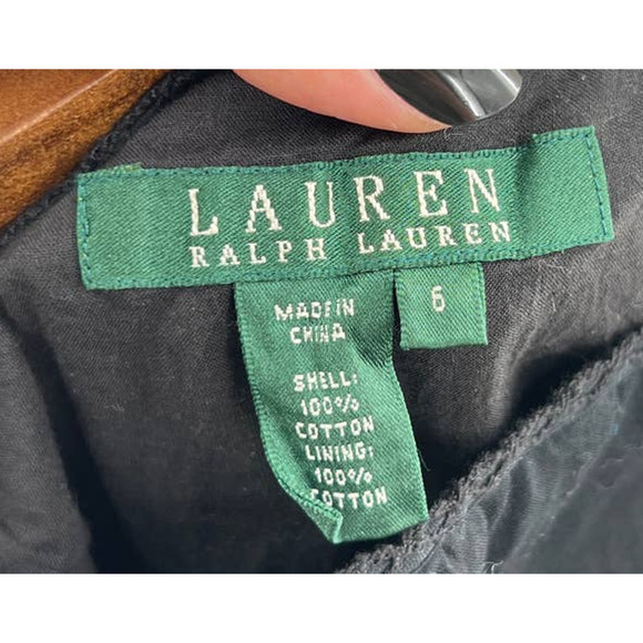 LAUREN RALPH LAUREN witchy flowy black lined maxi skirt side zip in size 6 - Picture 5 of 7